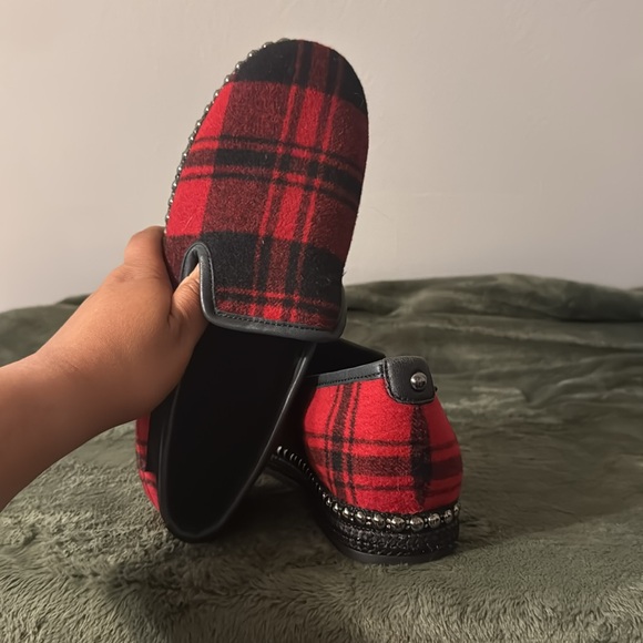 Chelsea & Violet Red Buffalo Plaid Conie Style Slip On Loafers - Picture 8 of 8